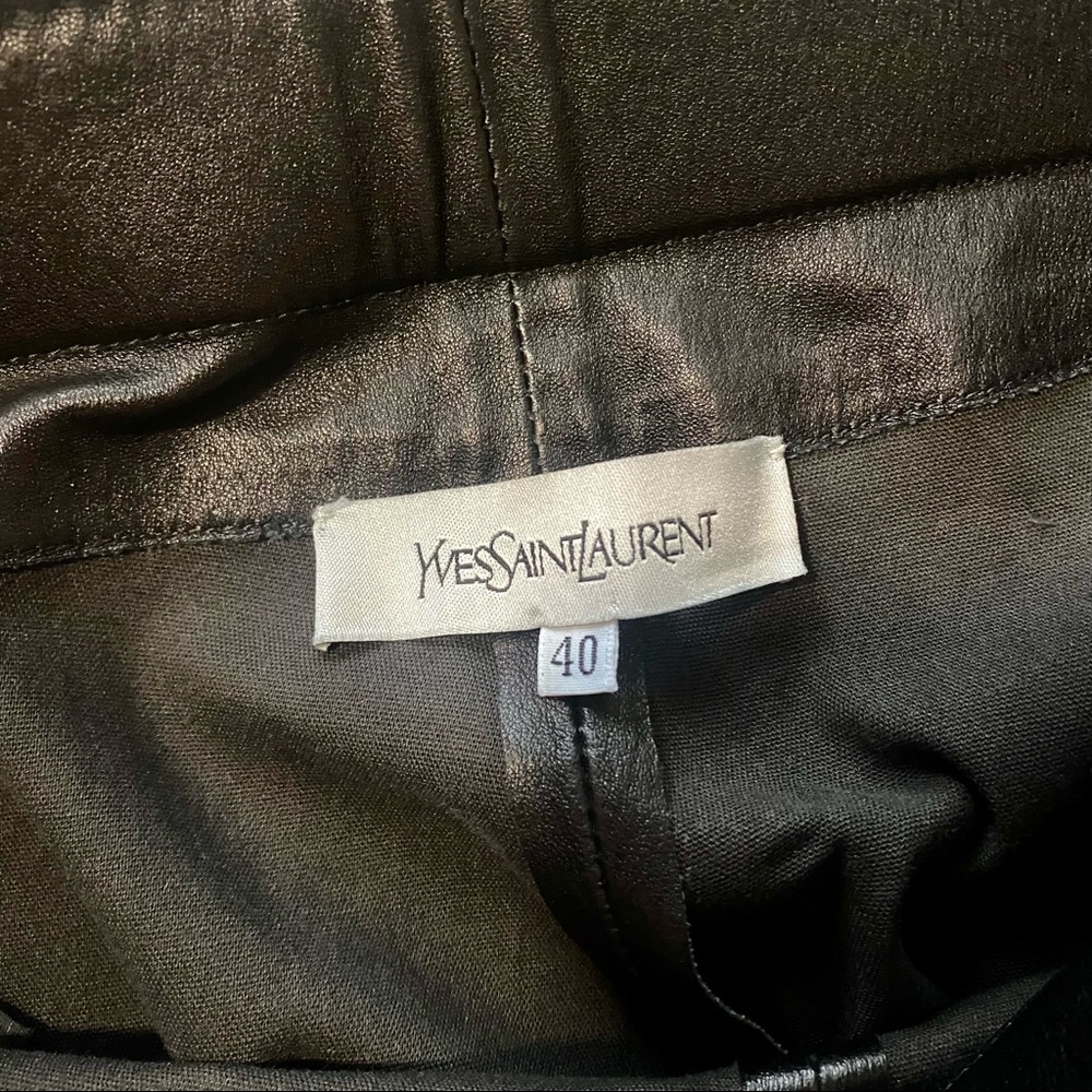 Yves Saint Laurent Leather Pants - Picture 2 of 7